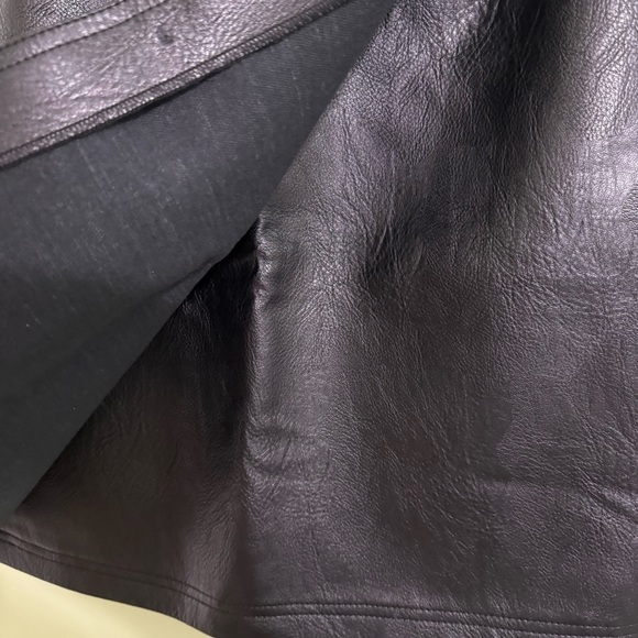 NWT Ginasy faux leather mini skirt wrap , high waisted, A line - Picture 7 of 12